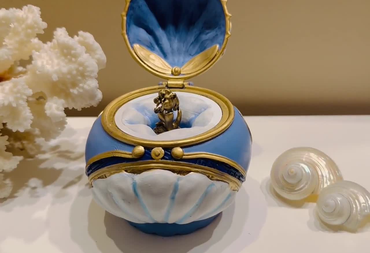 The Little Mermaid Athenea Triton Ariel Music Box - Etsy