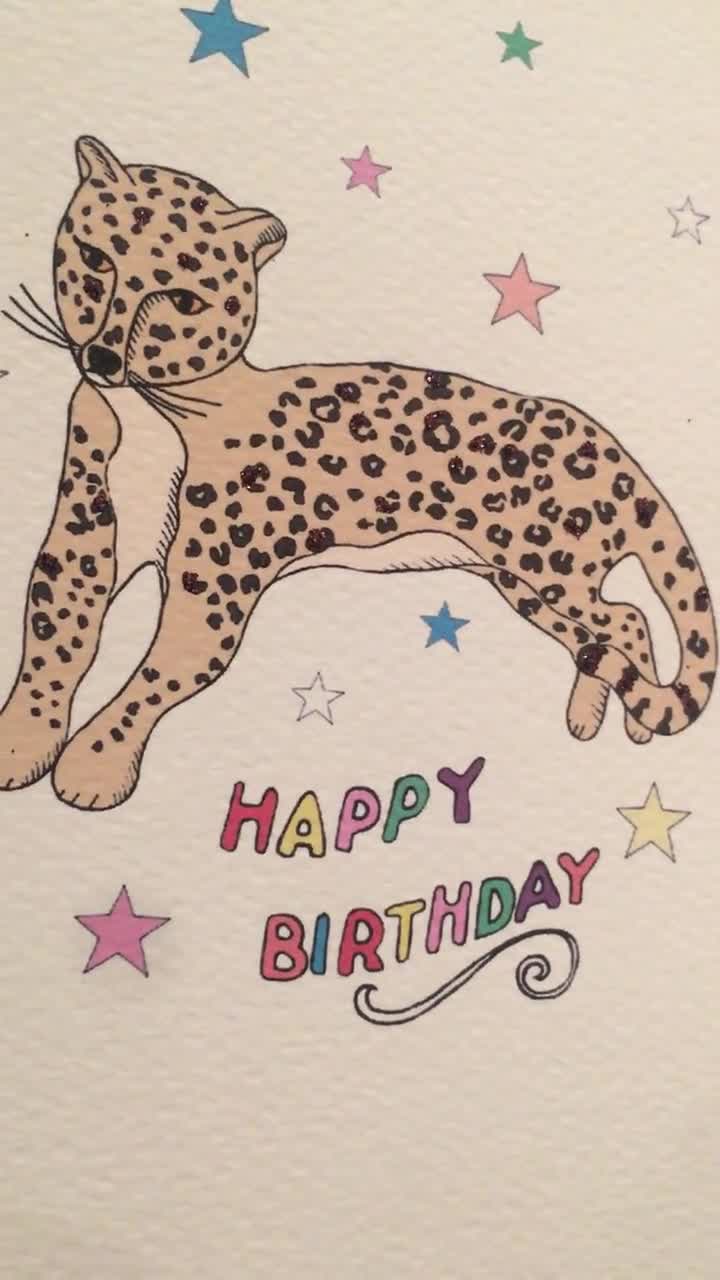 Biglietto di auguri di compleanno con panda, 145 x 145 mm
