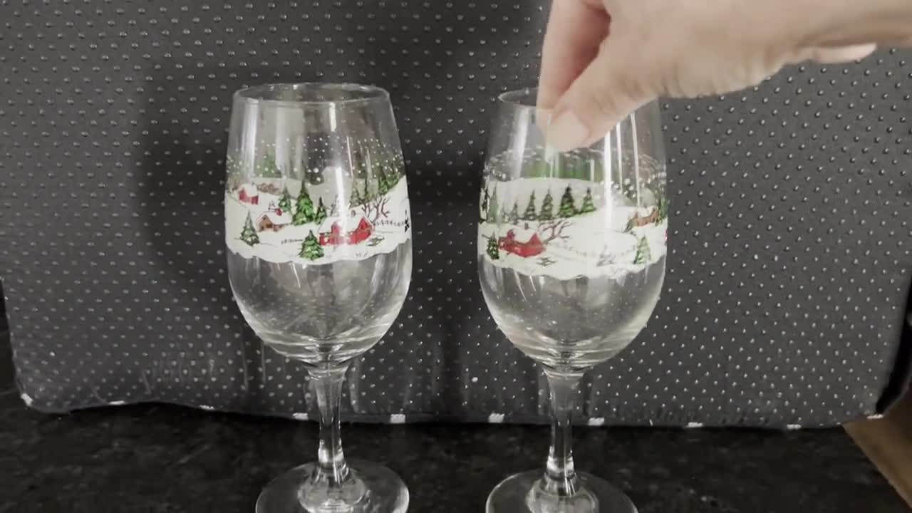 Libbey Glass Holiday Prancing Reindeer Goblet Glass – Blessed Boutique