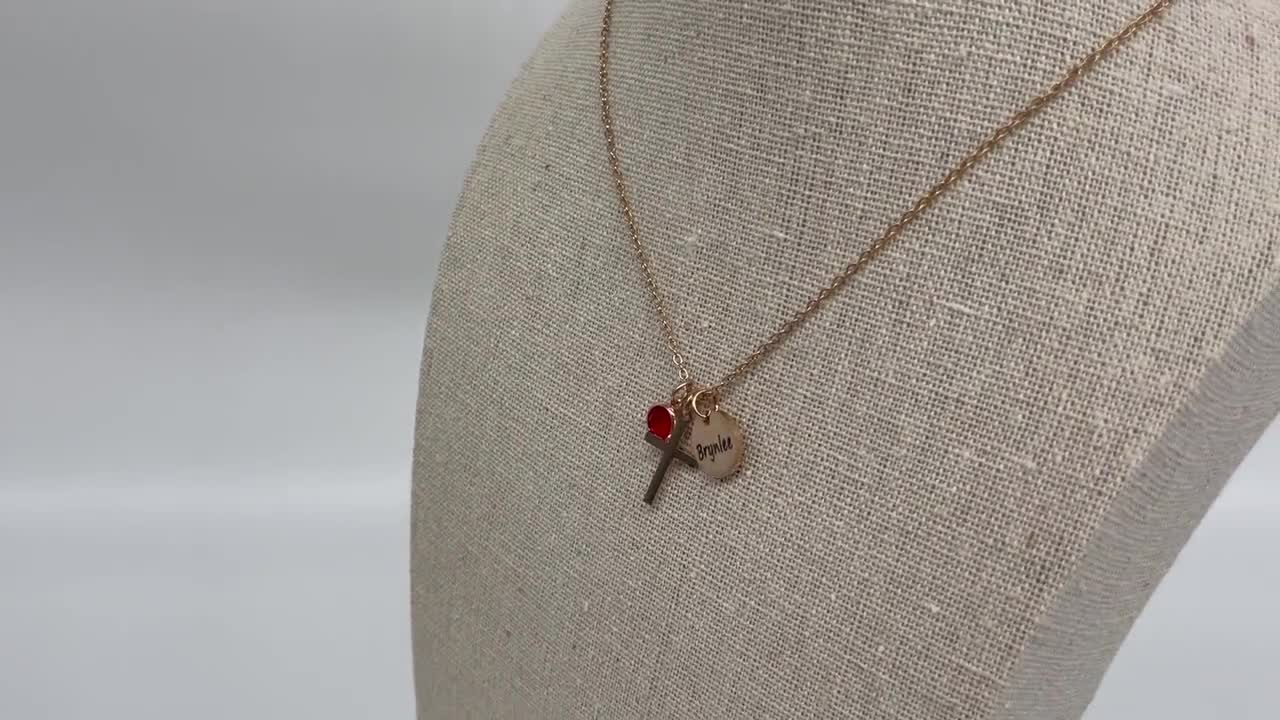 KUIYAI Collana Prima Comunione Con Sacchetto In Velluto - Gioiello Regalo Per Cresima E Donne, Rame Ipoallergenico