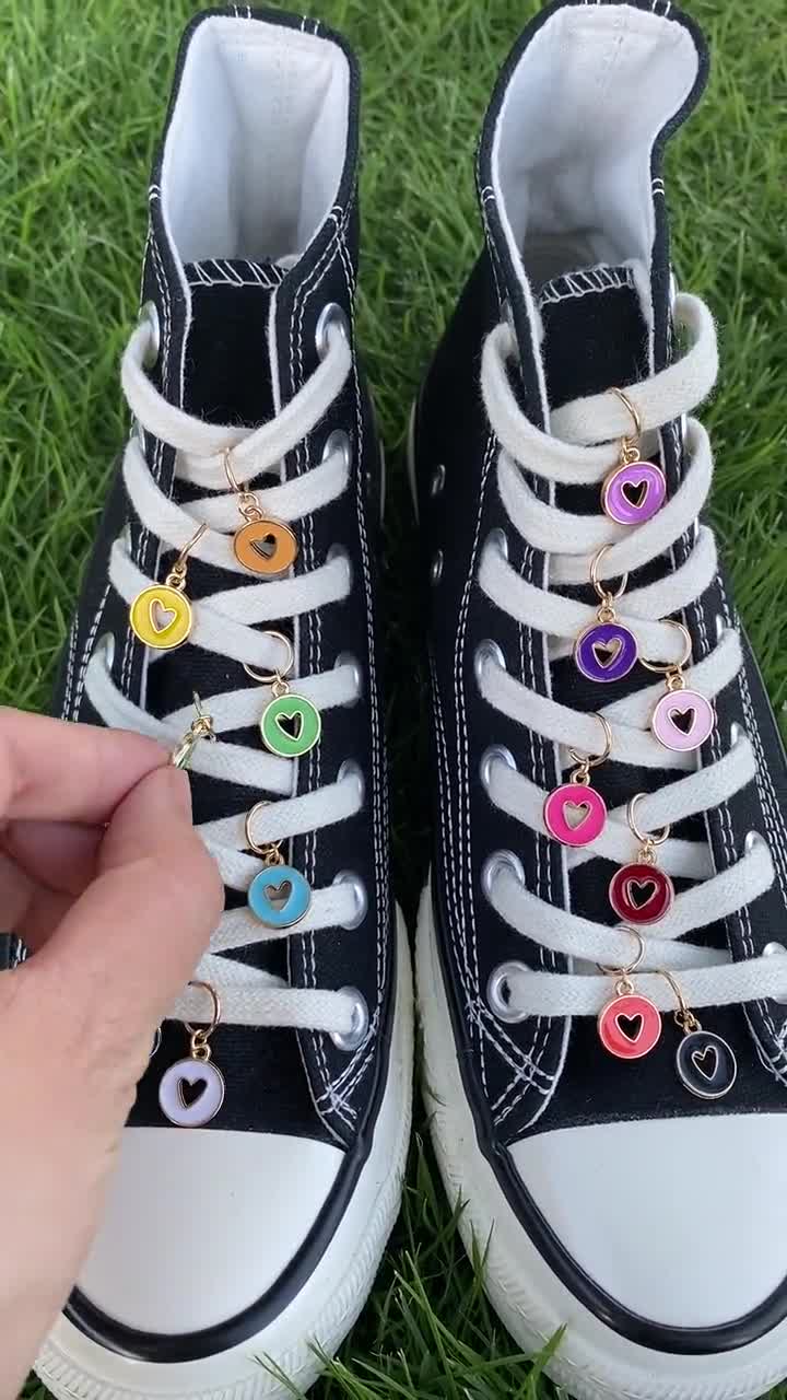 Heart Shoelace Charms 12 Colors -   Shoe laces, Ribbon shoe laces,  Kinds of shoes