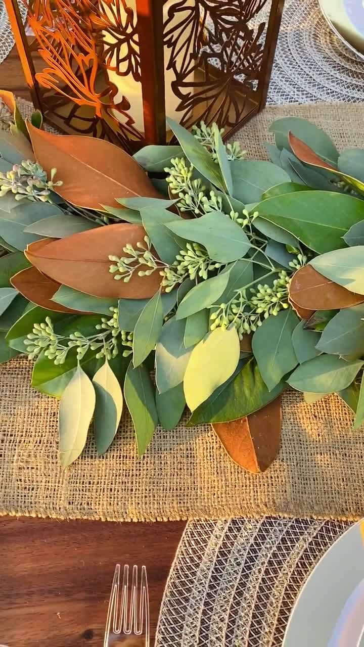 Fall Garland - Olive, Magnolia and Seeded Eucalyptus Garland - – Gracious  Garlands