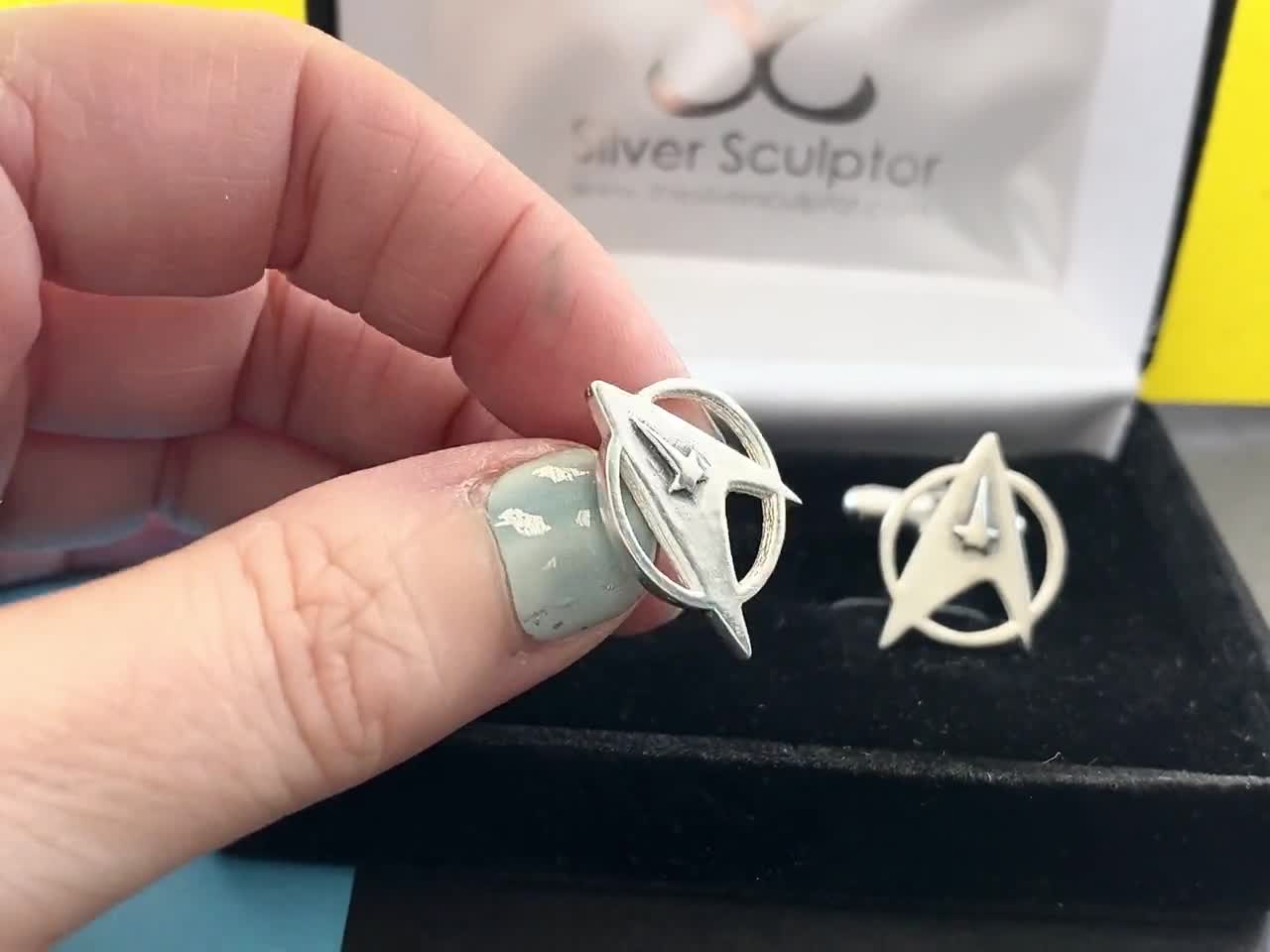 Star Trek Starfleet Command Gemelli Da Uomo Gemelli Regalo - Foto 9