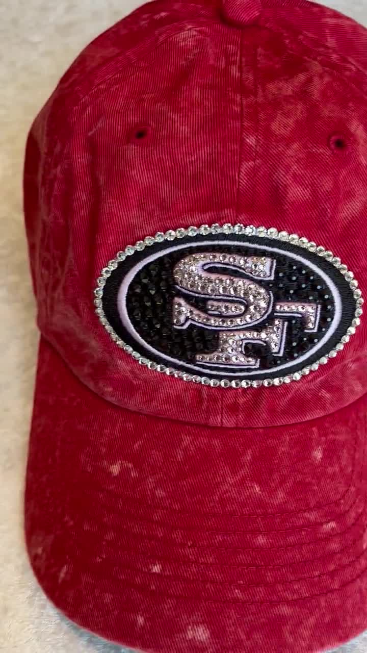 SF 49ers Bling hat Blush hand jeweled Swarovski Pink Crystals 300