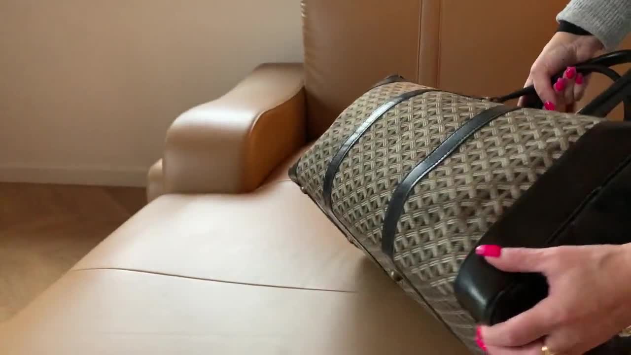 Bolso Boston grande de Goyard, bolso de lona grande de Goyard para mujeres y hombres video poster