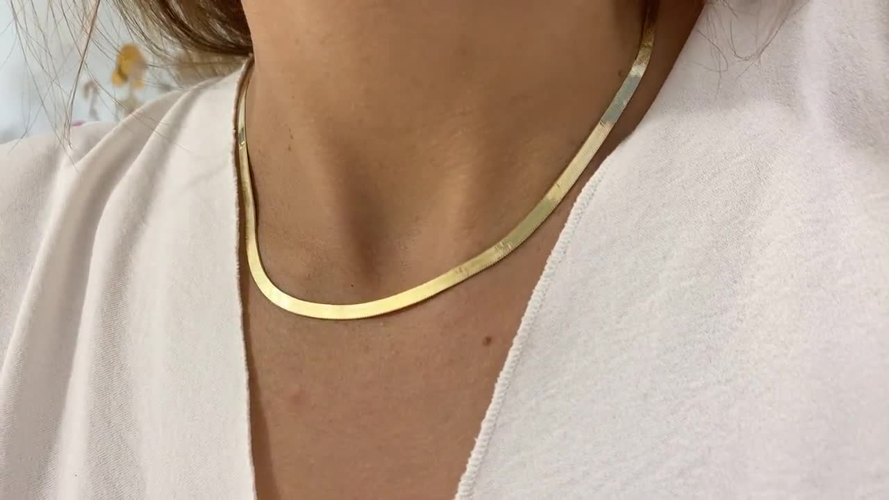 Numbering ♥ #5748 Flat Snake Chain Necklace il_1080xN.3495914320_55lj.jpg