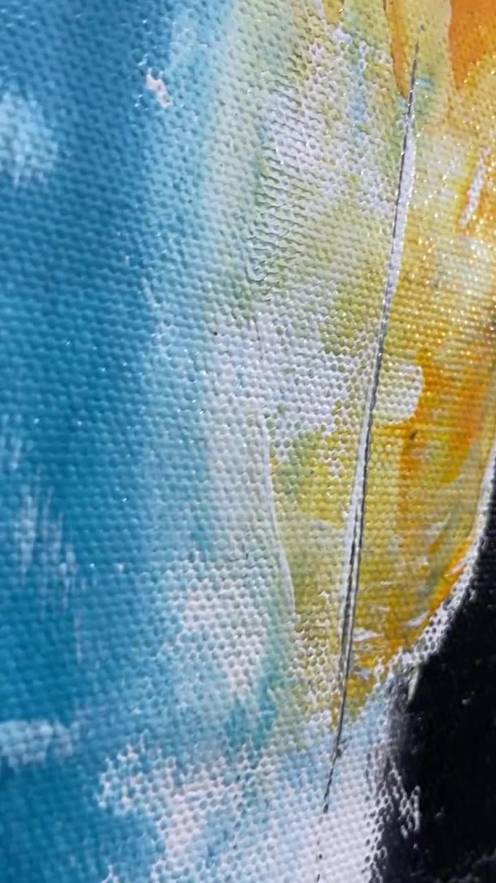 青とピンクの抽象画 キャンバスアート モダン抽象画、青とピンクのキャンバス絵画：大きな壁アート