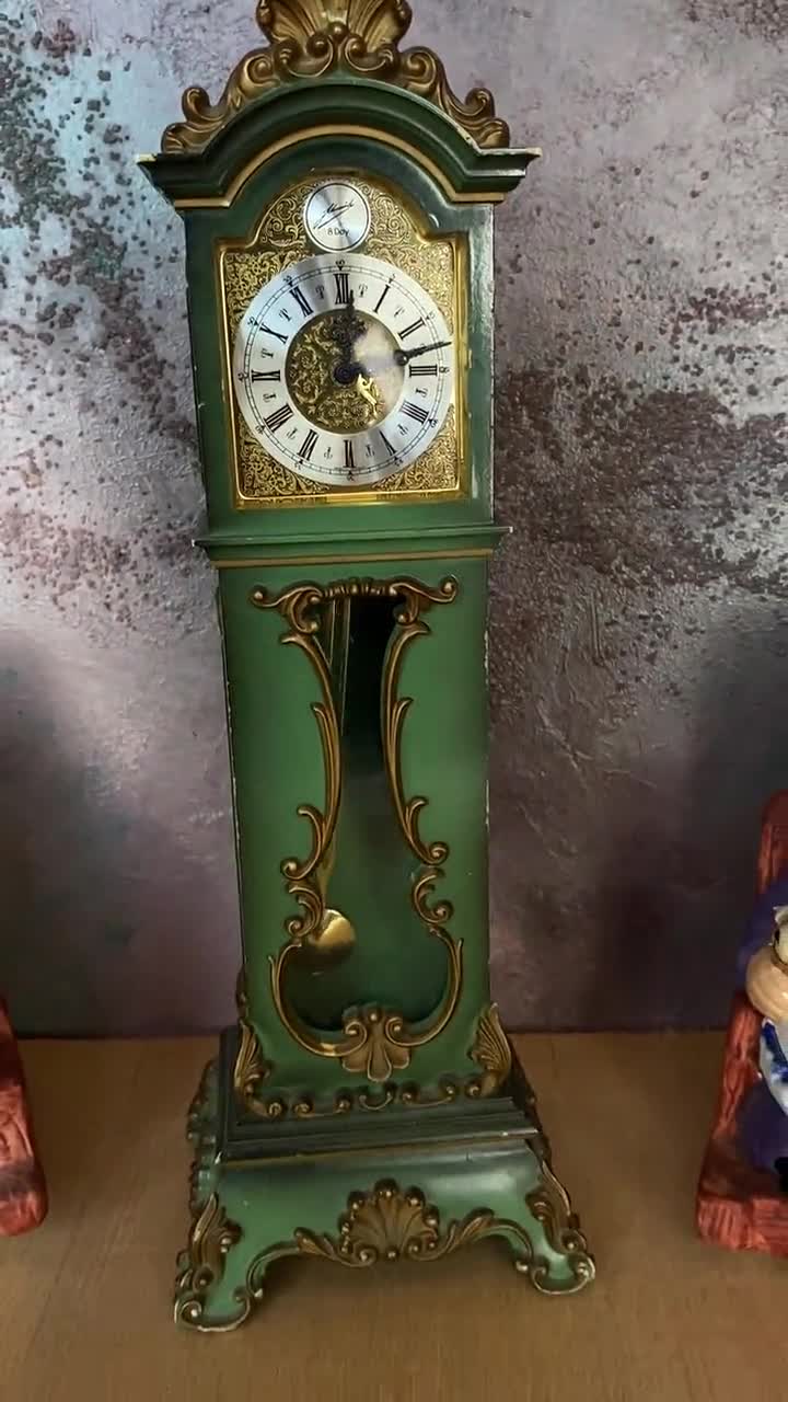1950s Victorian Grandfather Clock Vintage Antique Rare 1950s Victorian Grandfather Clock Vintage Antique Rare