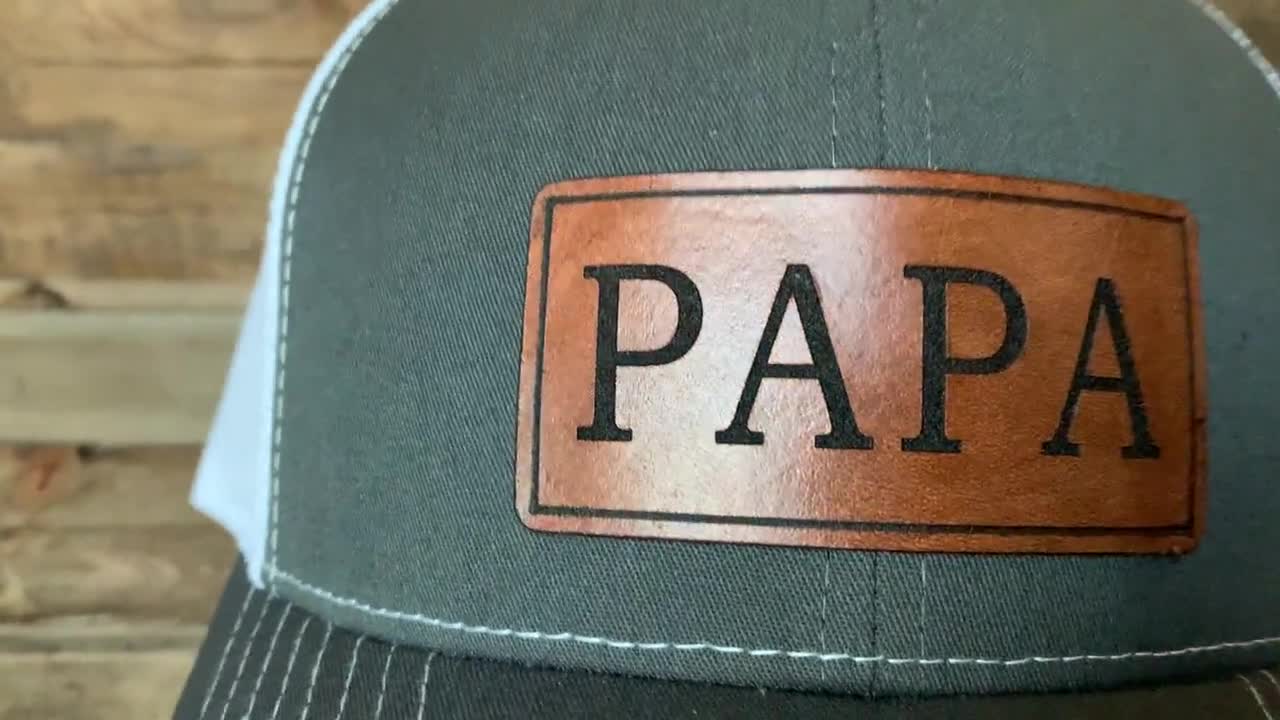 Fathers Day Dad Hat, Real Leather, Dad Hat, Fathers Day, Hats for Dad, New Dad Gift, Leather Dad Hat Dad Bottom Right