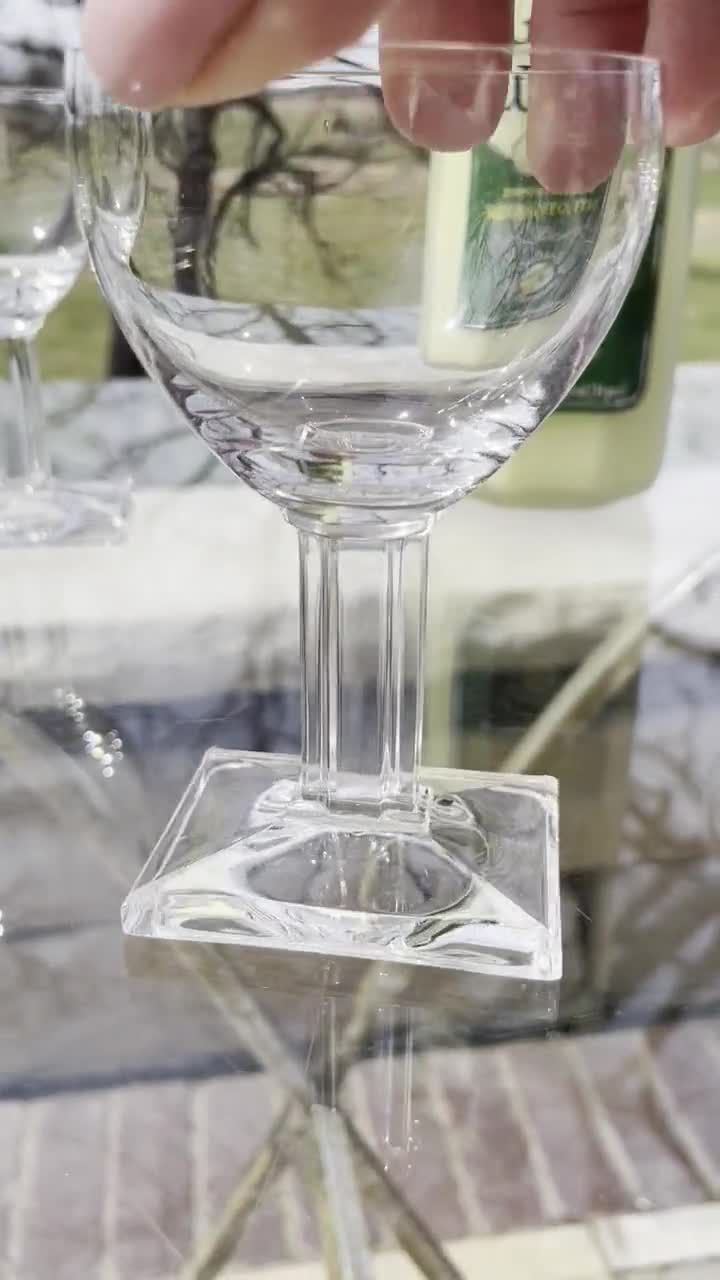 6 Vintage Crystal Port Wine Glasses, Heisey, New Era Clear, C
