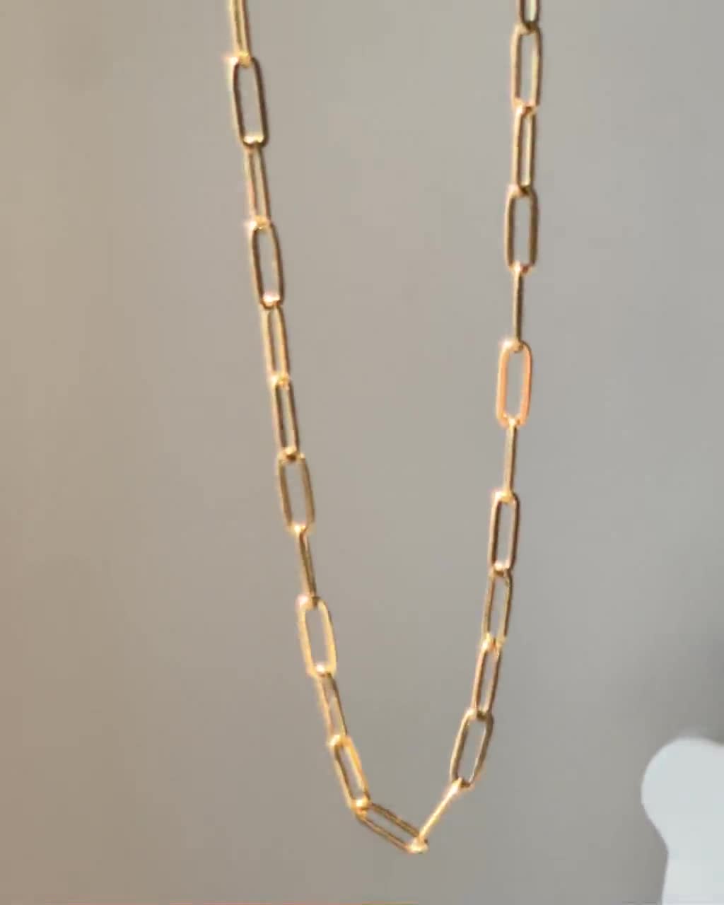 Gold Chain Necklace Waterproof Necklace Gold Necklace Women Choker Necklace  Paperclip Chain Twist Rope Chain Curb Link Chain 