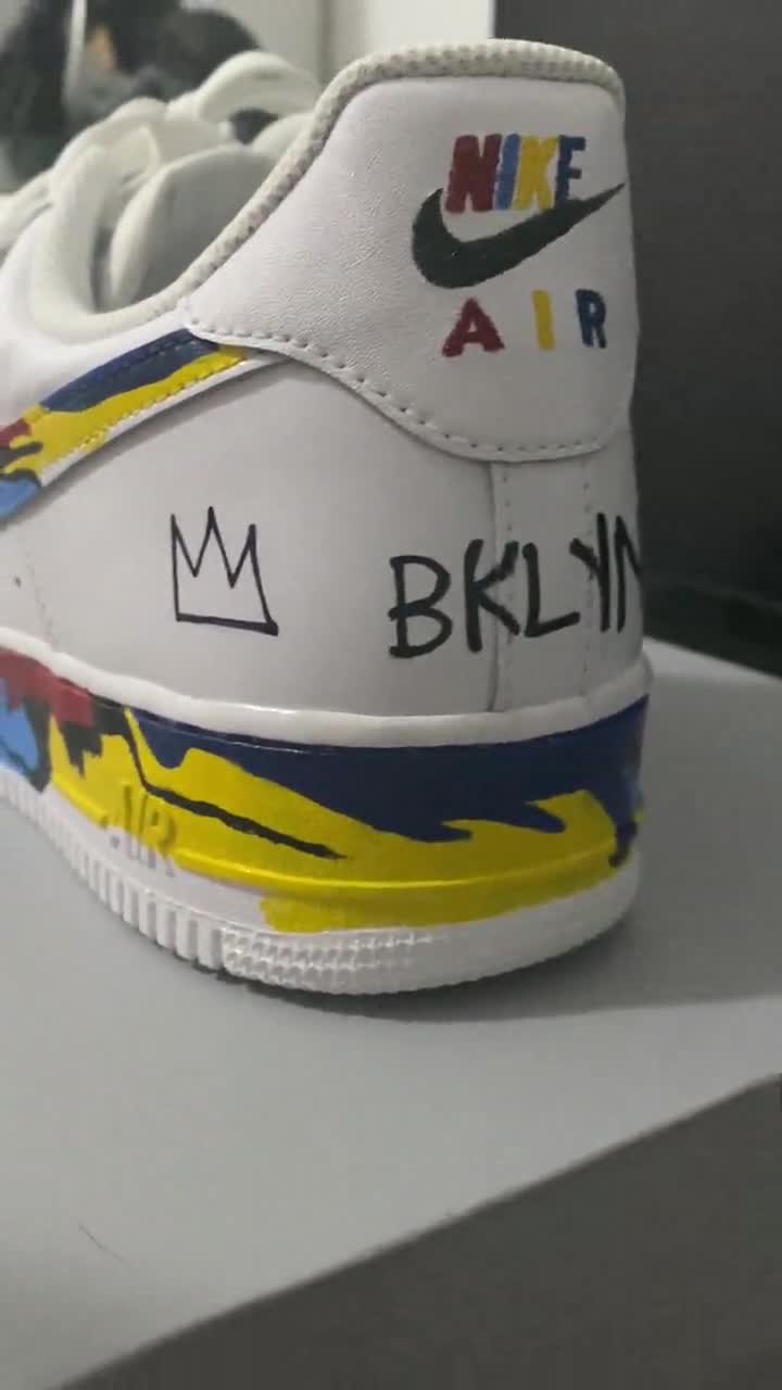 Brooklyn Nets Basquiat City Edition Air Force 1s 