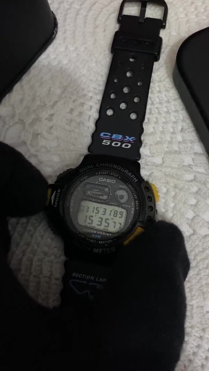 Vintage Casio CBX-500 Digital Watch: Collectible 1990s Model With