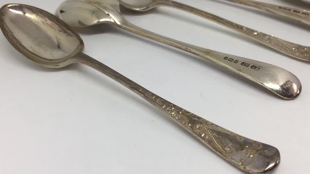 6X Spoons JR star and cross Joseph Rodgers & Sons , Sheffield 1913 hallmark