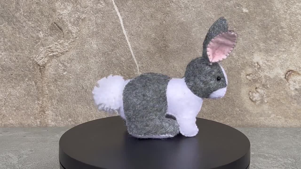 Fieltro conejito conejo patrón de costura PDF pequeños animales de granja  animales de peluche conejito de Pascua decoración ornamento