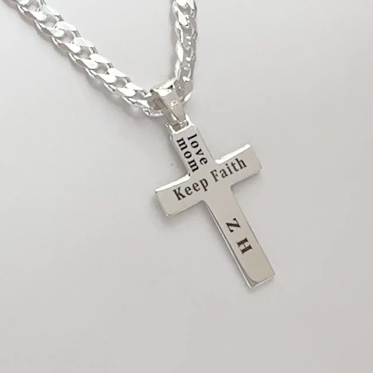 Children's Engraved Cross Necklace – Tom Design Shop