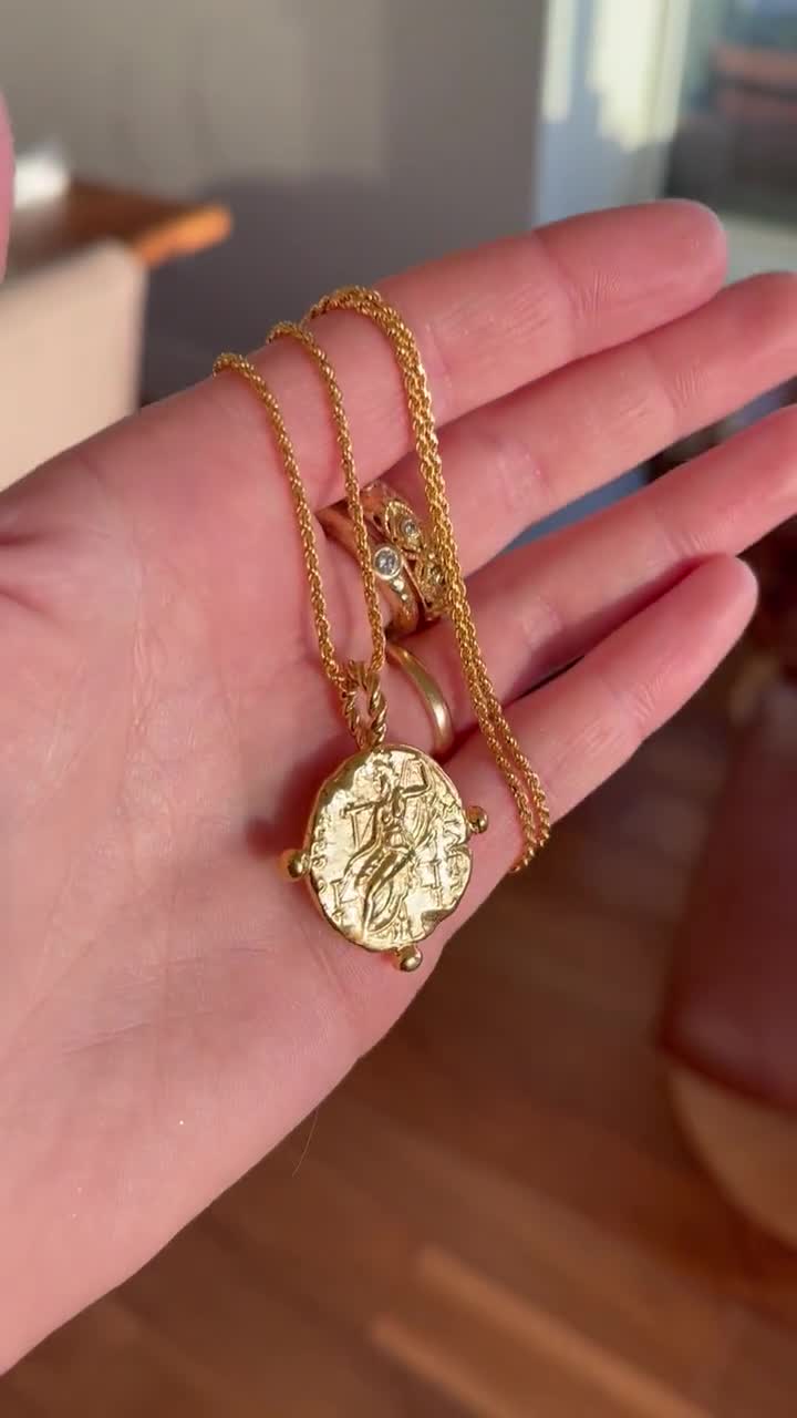 18K Gold Coin Necklace