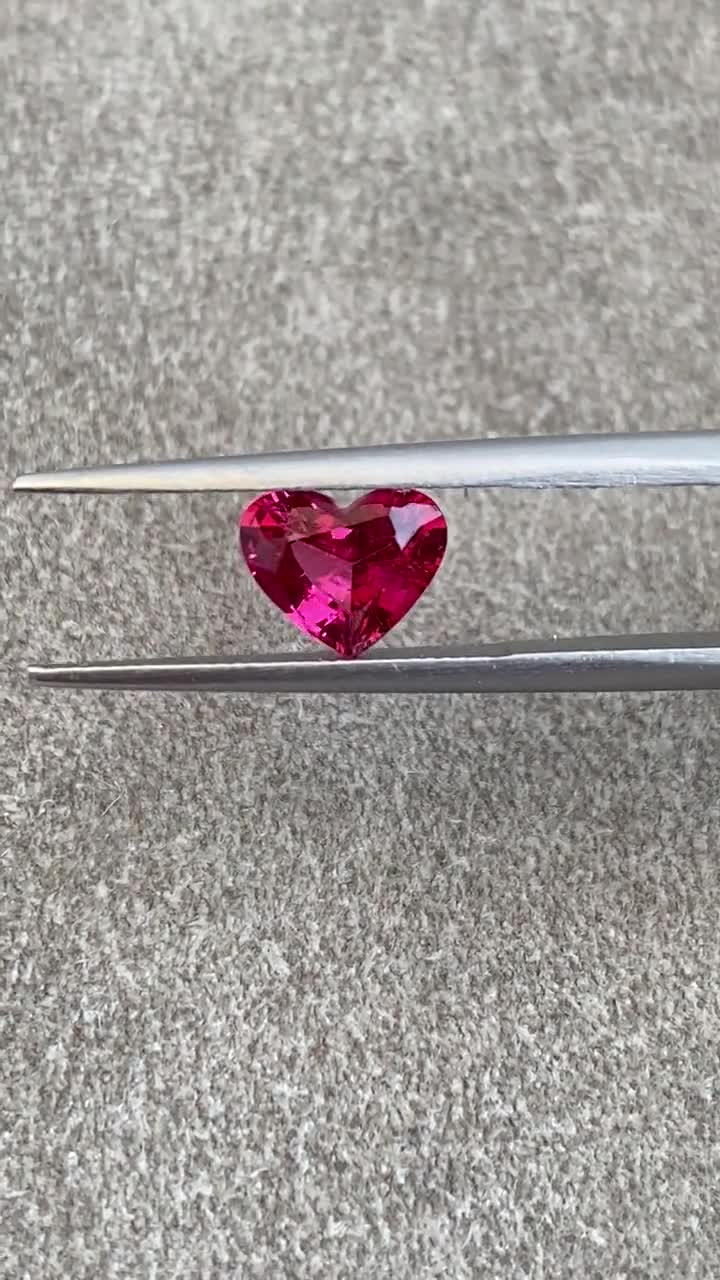 Natural Pink Tourmaline pink color heart shape 8.73 carats