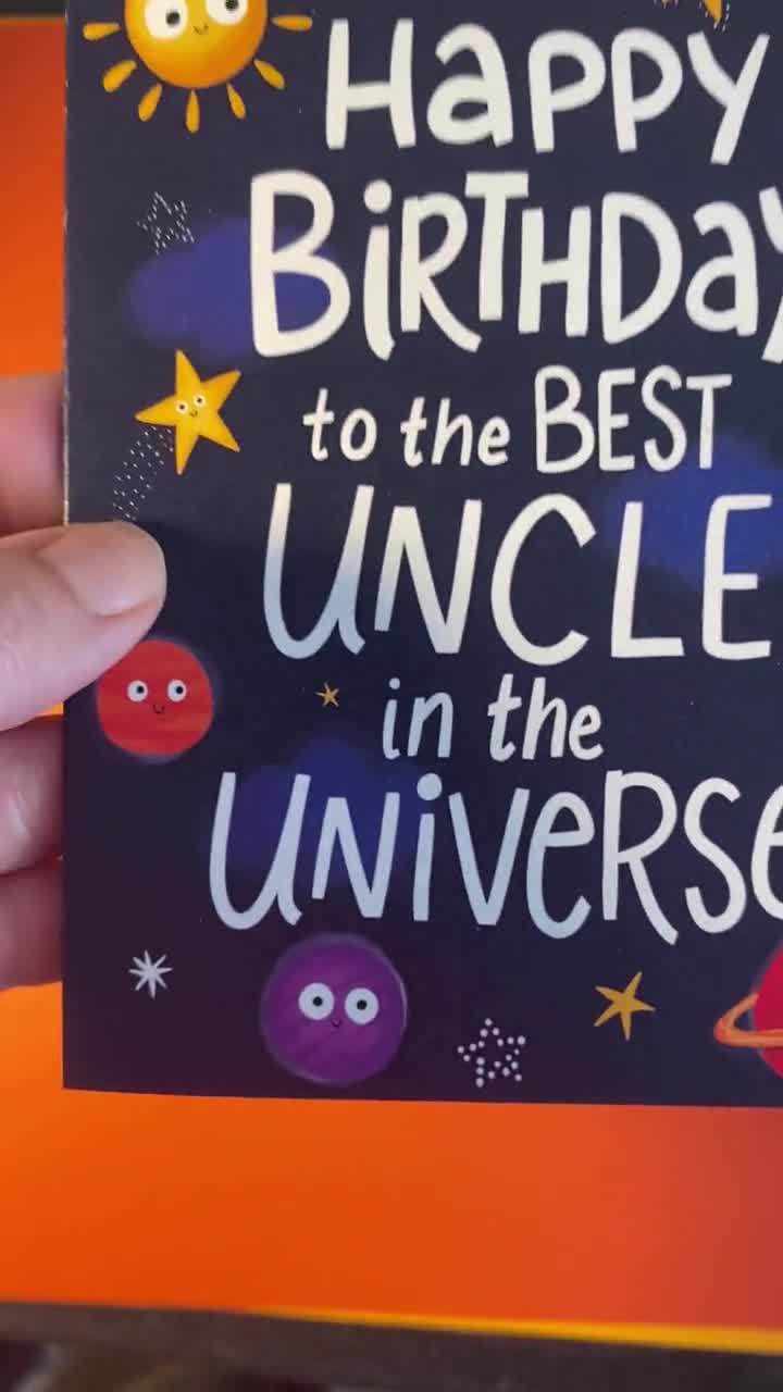 FALOGI Biglietto di compleanno per zio, biglietto di auguri per lo zio, idea regalo per il compleanno dello zio da nipote