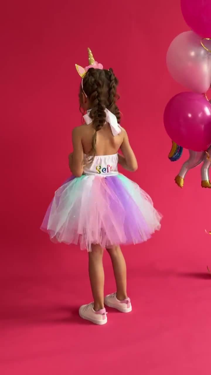 LED Unicorn Dress: Sparkling Fairy Tale Costume