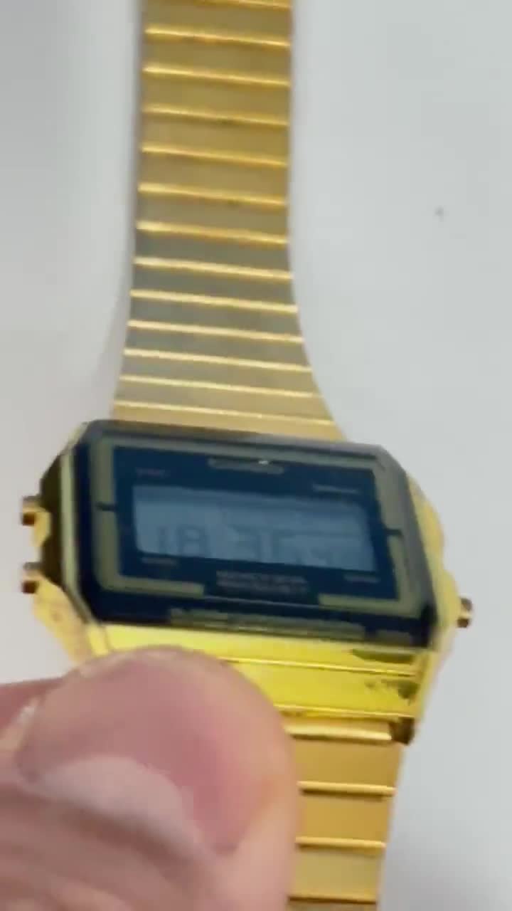 Original Japan Vintage CASIO A156W Digital Quartz Watch 80s