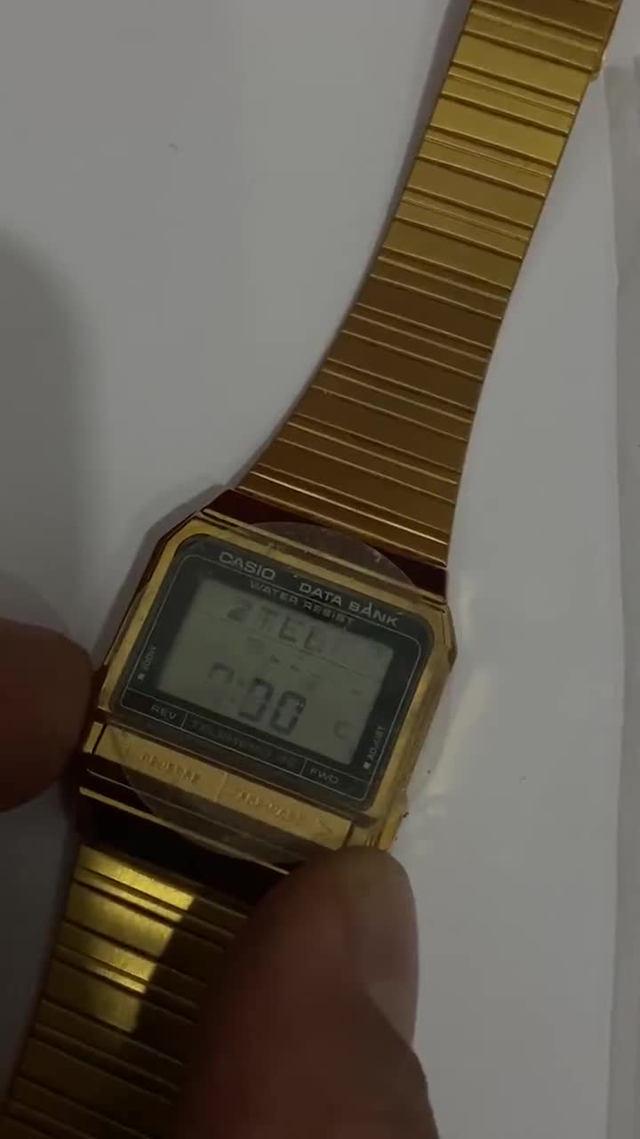 RARE GOLD Tone Casio DB-310 Data Bank Watch Module 871/data