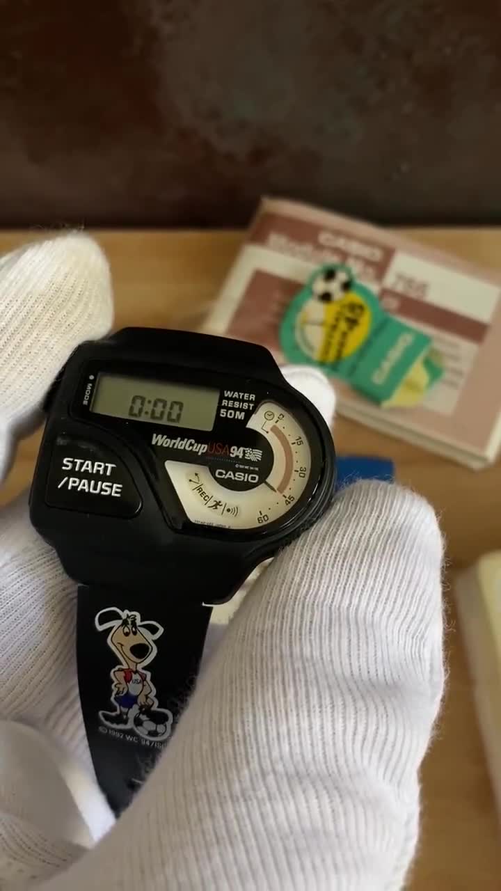 Unused Casio SWC-04 Watch Mod 766 / Football World Cup 1994 USA
