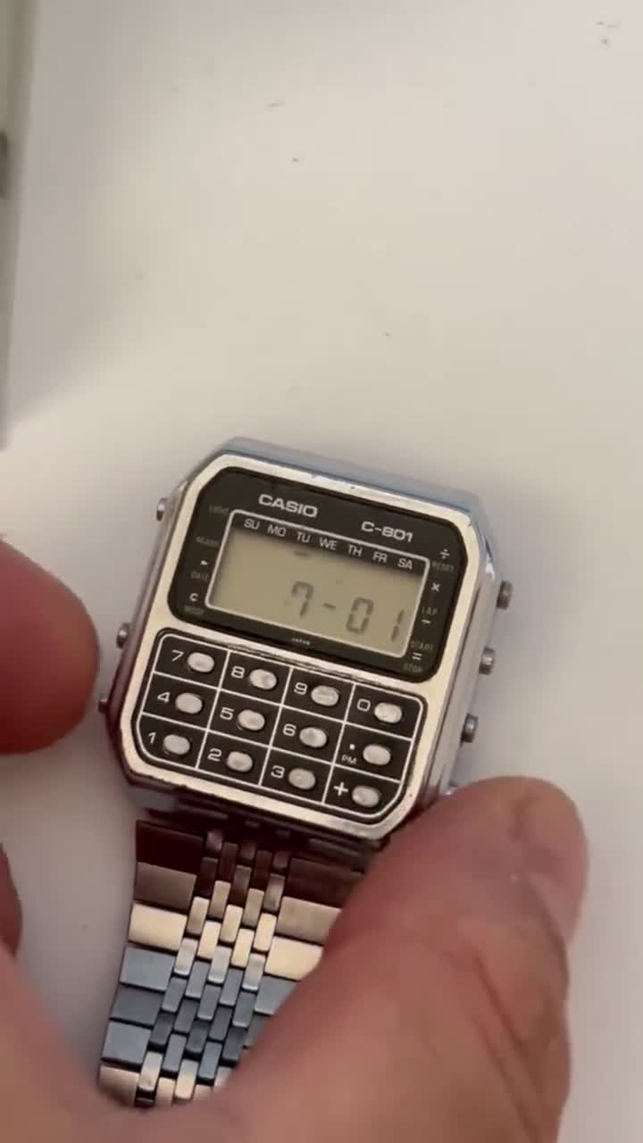 Retro Vintage Casio C-801/ Mens Watch Digital Quartz Casio