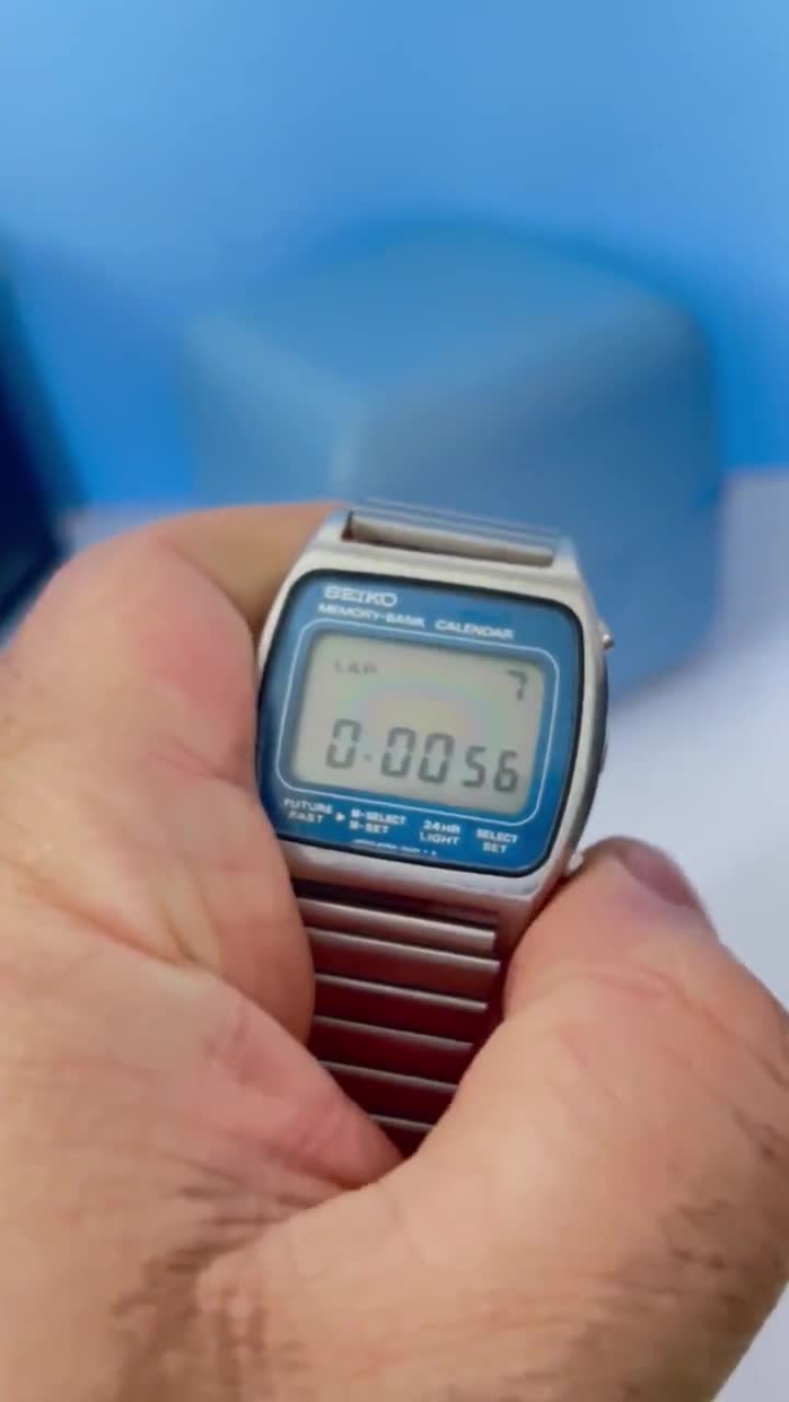 ULTRA RARE Vintage Seiko M354-5020 Lcd Menswatch, Memory Bank