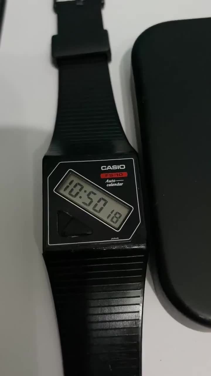 Ultra RARE CASIO FS-10 Vintage Thin Film Watch Mod:465 Japan U Collectible  a .Very Good Condition Cosmetics