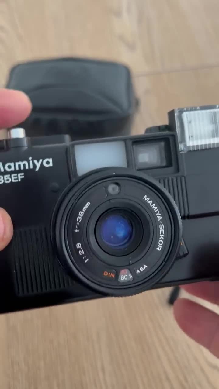 Vintage Mamiya 135 EF Film Camera: 35mm, Original Case & Battery