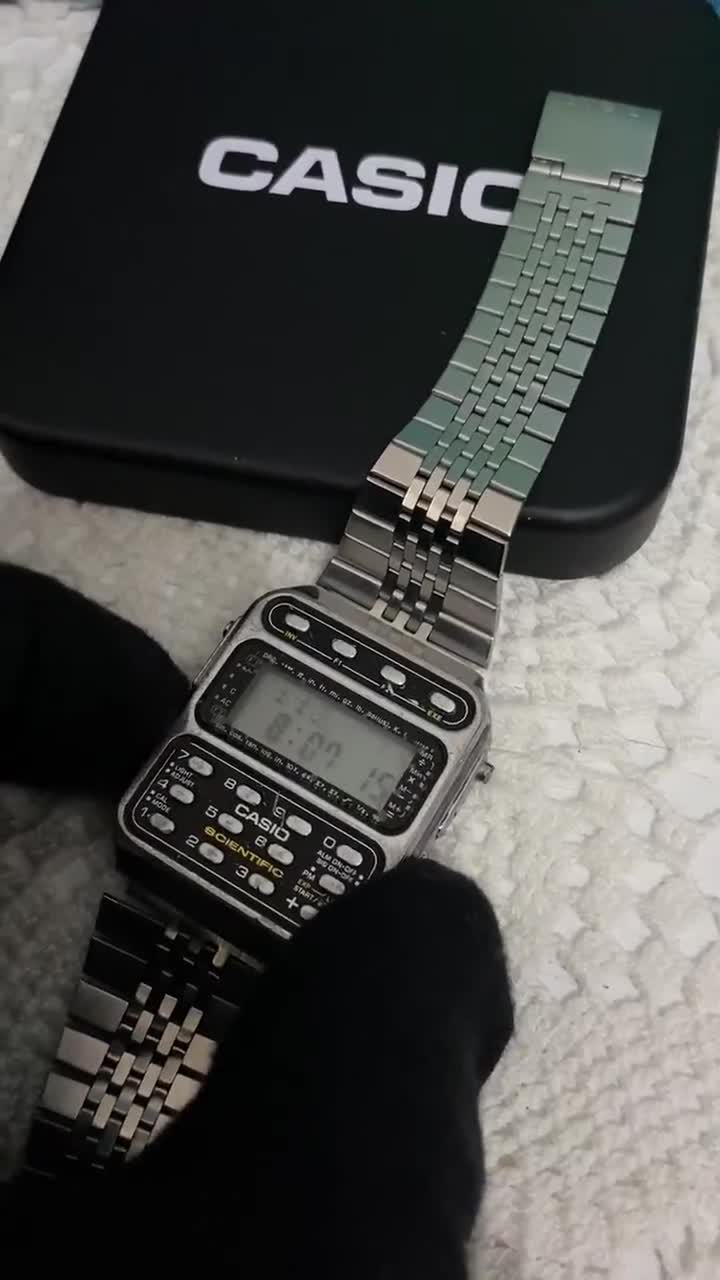 RARE Vintage Casio CFX 200 Calculator Watch Mod:197 Japan in RARE Vintage Casio CFX 200 Calculator Watch Mod:197 Japan in