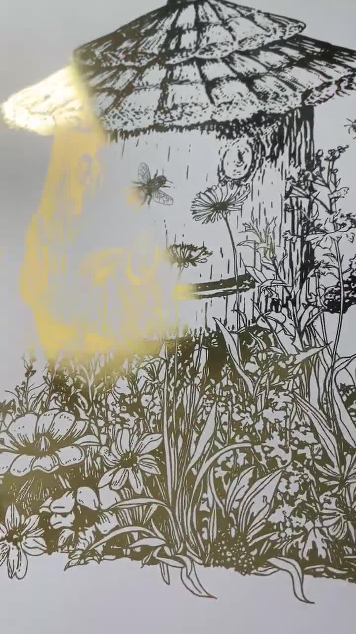 3つの蜂のアート、蜂の巣のアート、蜂蜜のアート、養蜂家へのギフト