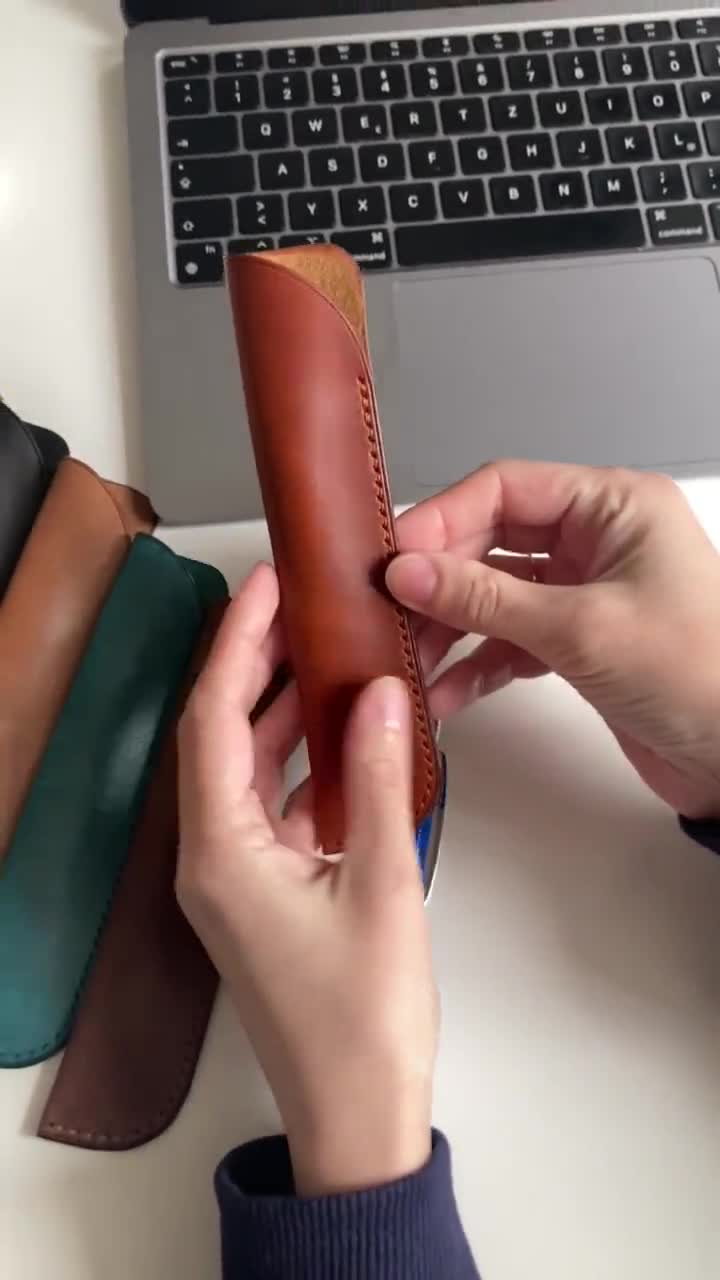 Unique Leather Pen Case With STINGRAY Leather, Leather Pen Holder