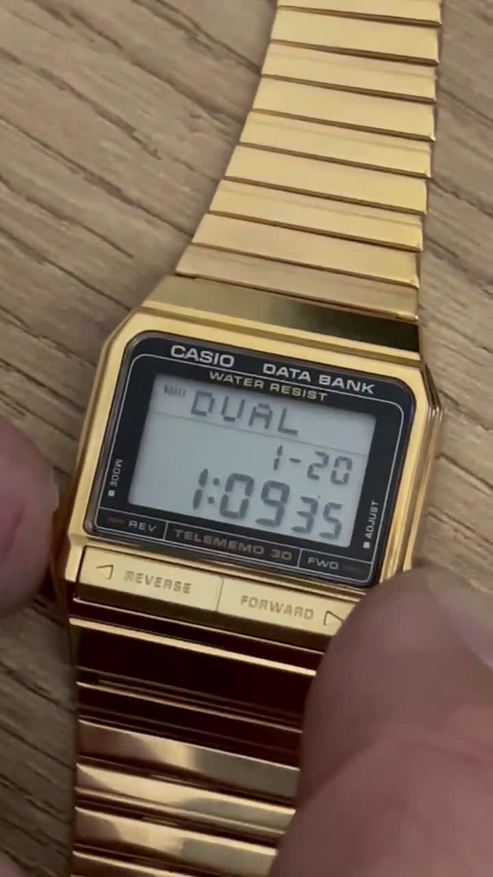 Unused RARE GOLD Tone Casio DB-300 Data Bank Watch Module 671/ - Etsy