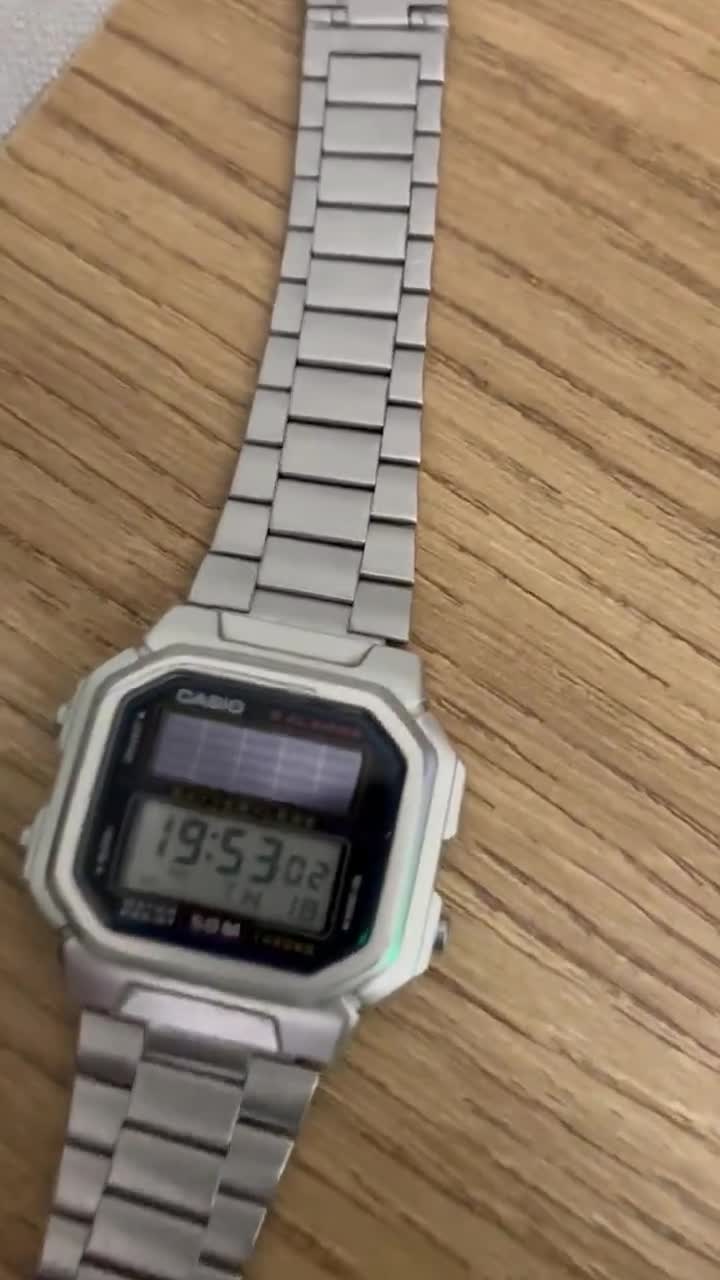 Vintage Casio AL-190W SOLAR : Power / 3274 Module) LCD Digital