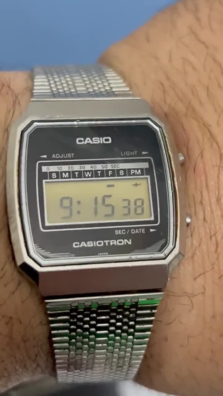 casio casiotron 49cs カシオトロン Rare Vintage Casio CASIOTRON Watch 49CS-25 Digital LCD