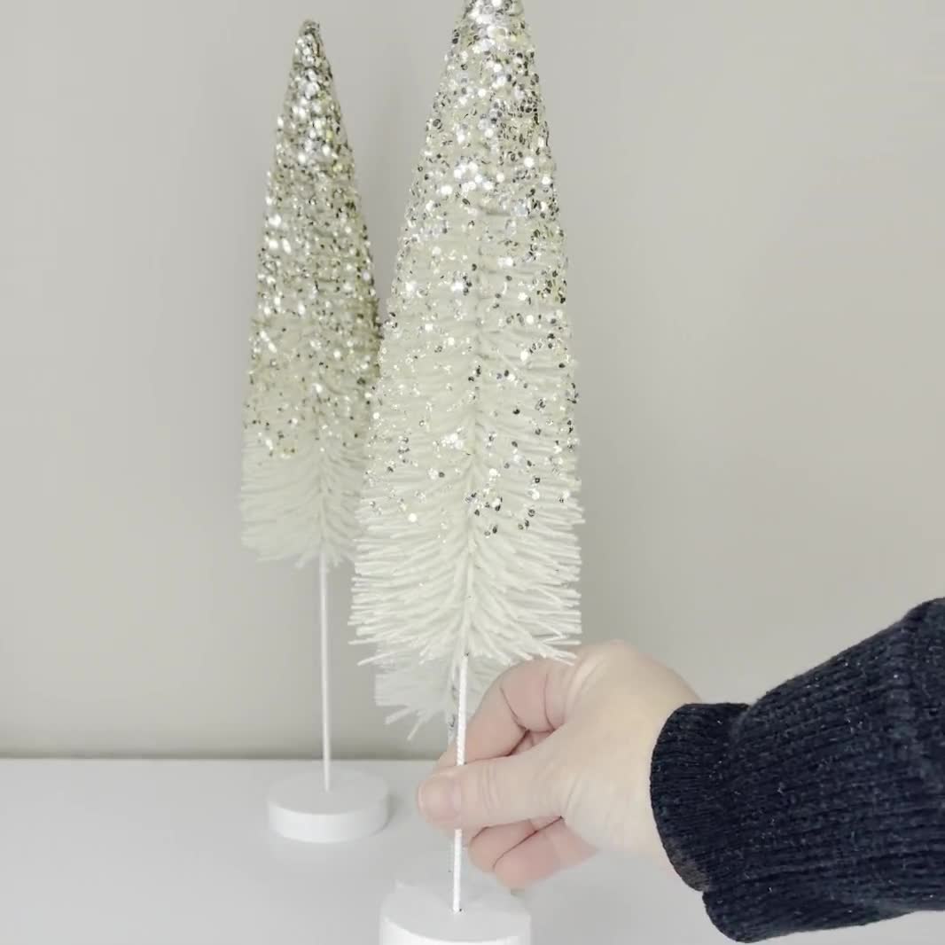 Mini Holiday Bottlebrush Trees (Set of 12) on Food52