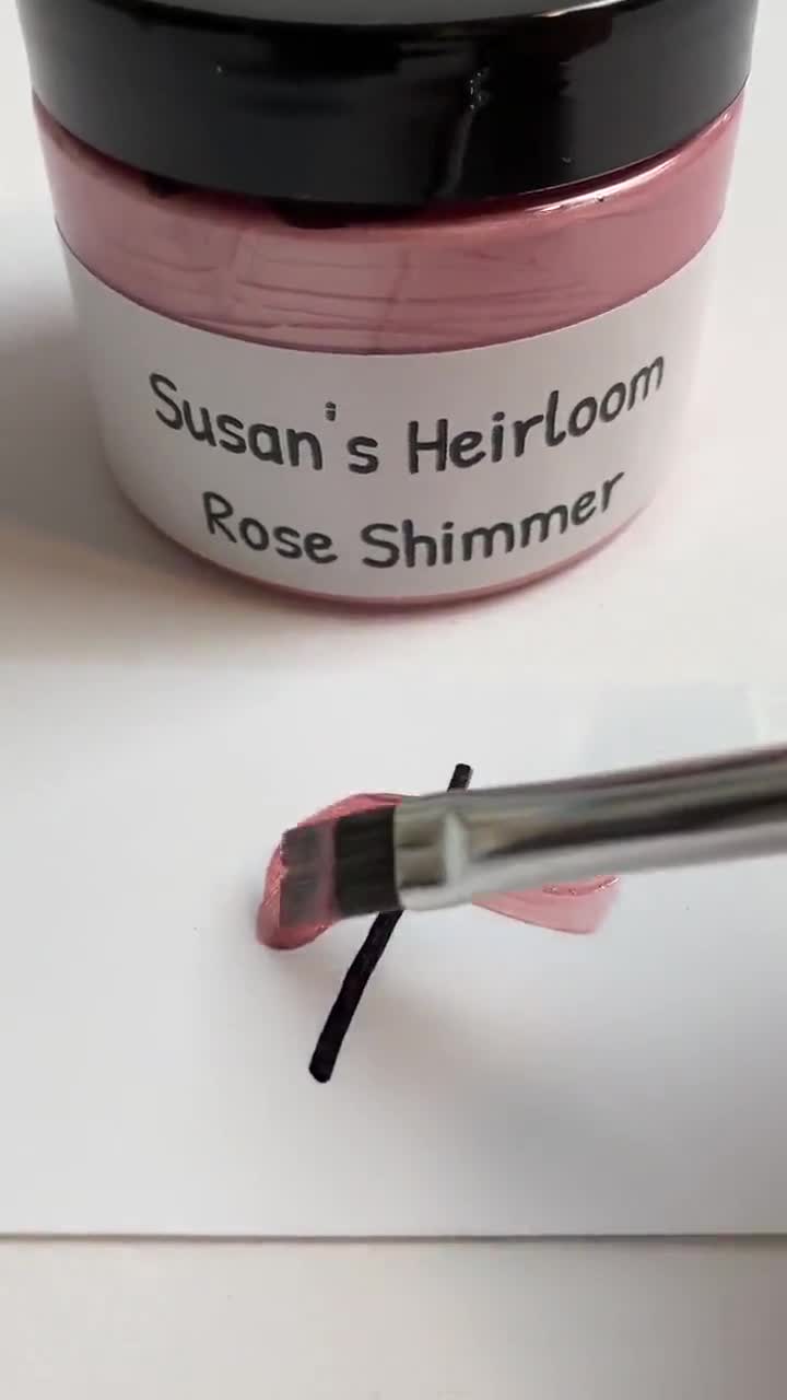 Heirloom Rose Shimmer Pourage Posse Paint 8 Ounce Jar 