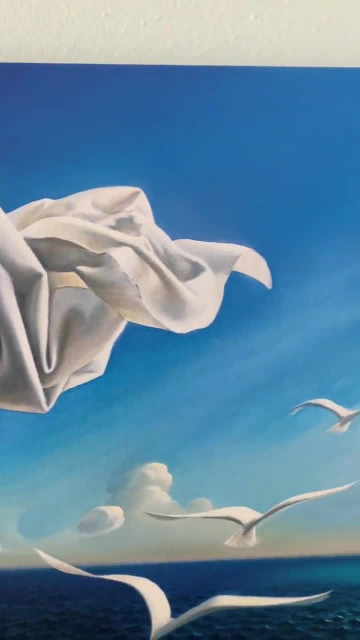Reproduction Toile Salvador Dali - Livre Aux Oiseaux - Décoration Murale Sans Cadre 70x100 Cm