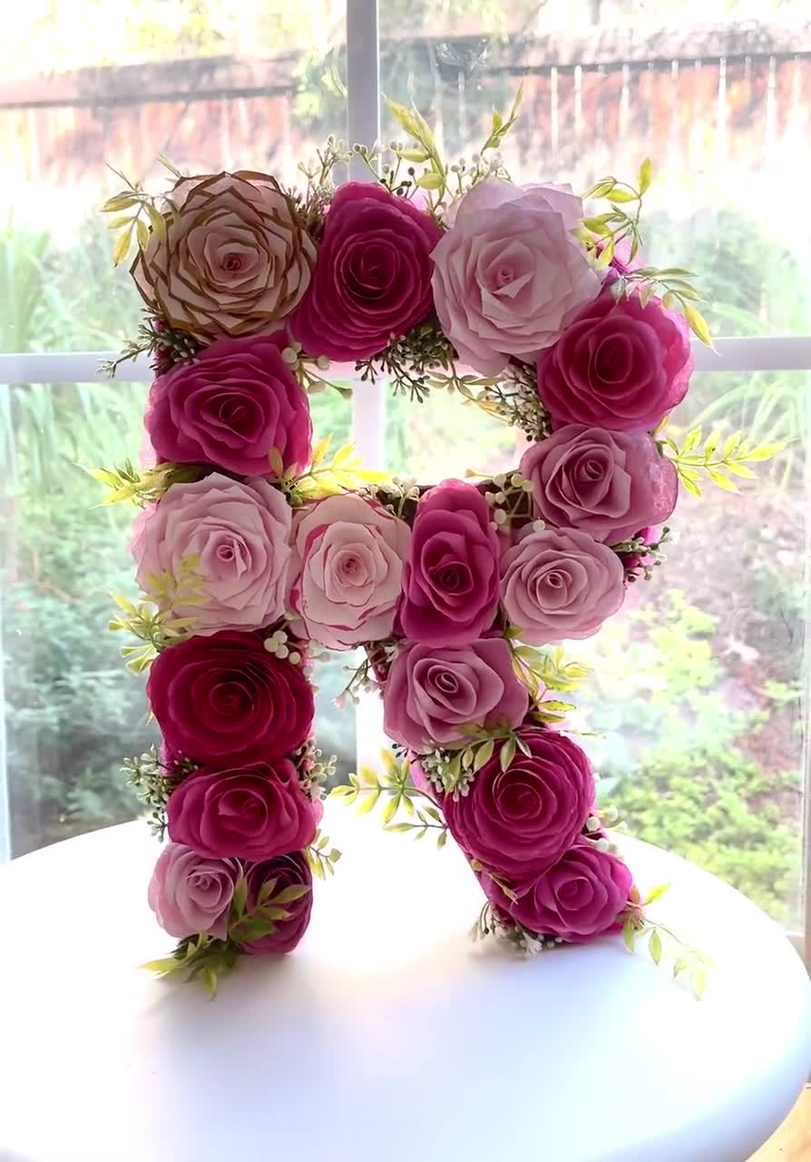 How to make paper mache floral letter centerpiece - B+C Guides