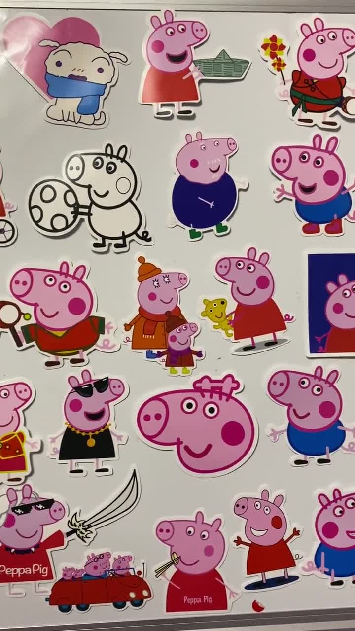 25 pegatinas de Peppa Pig: selección aleatoria de 25 pegatinas sin
