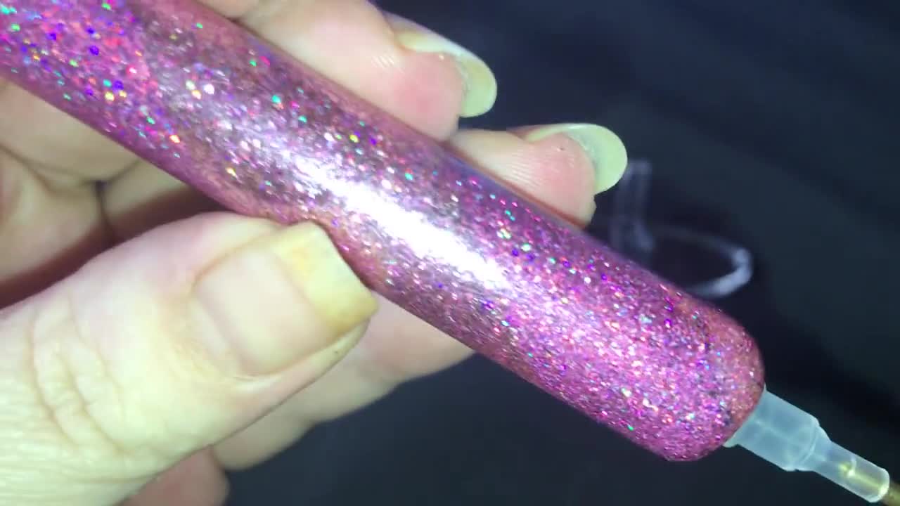 Pink Holo Glitter Diamond Painting Pen, Dual Ended, DP Pen, Hot