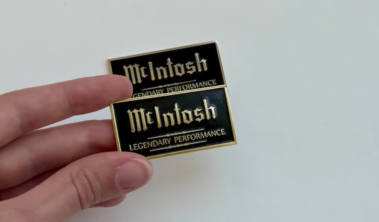 Mcintosh Logo Emblem – 50mm/70mm – Gold/nickel – Vintage Audio