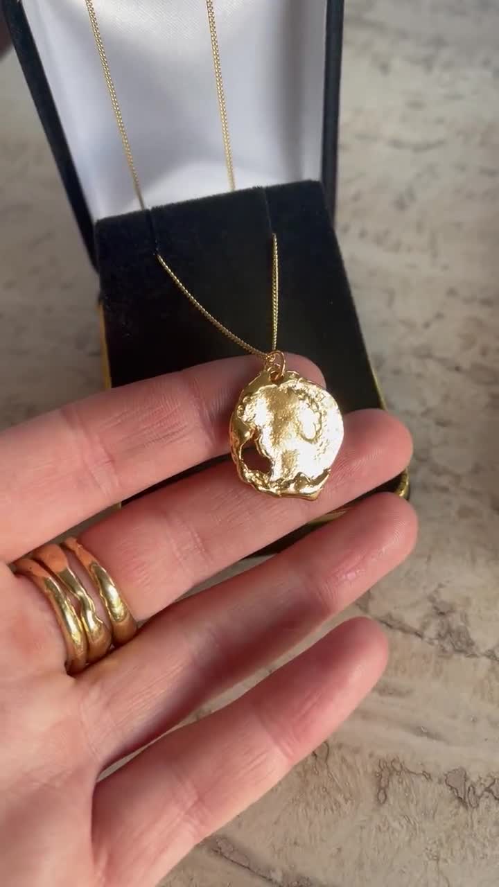 The Faded Memory Necklace 24K Gold Plated Amulet Coin Ancient Jewellery Greek Jewelry Birthday Jewelry Gifts For Her Aphrodite