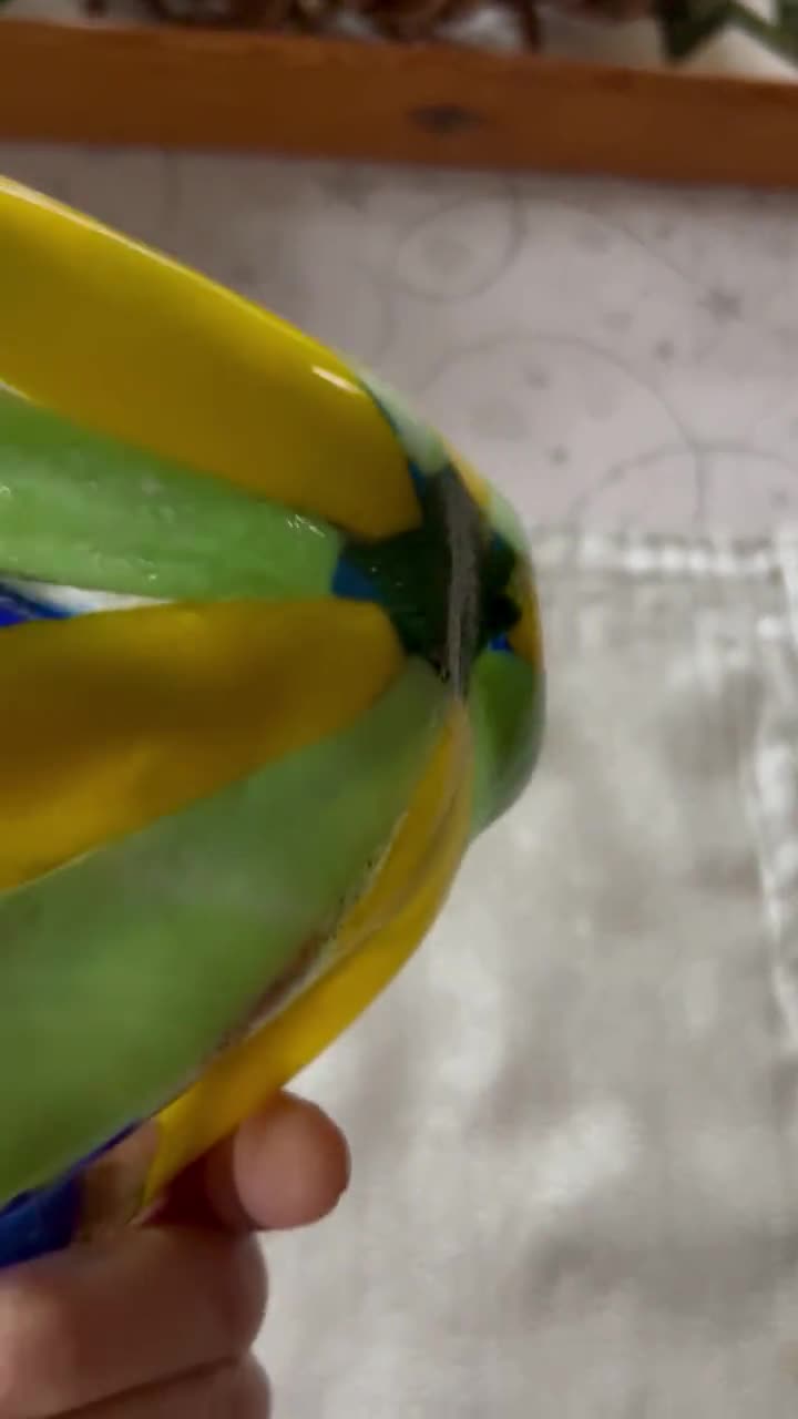 Abstracto en forma de concha/AmarilloAzul/Fusion/Vidrio/Linterna//Candelabro/Decoración de mesa/Cuenco/Decoración del hogar/Hecho a mano/Regalos/Nido de Pascua video poster