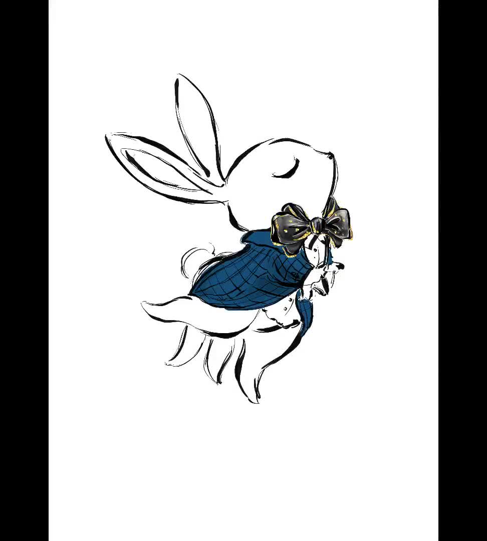 Alice Adventures in Wonderland Fabric White Rabbit Wonderland