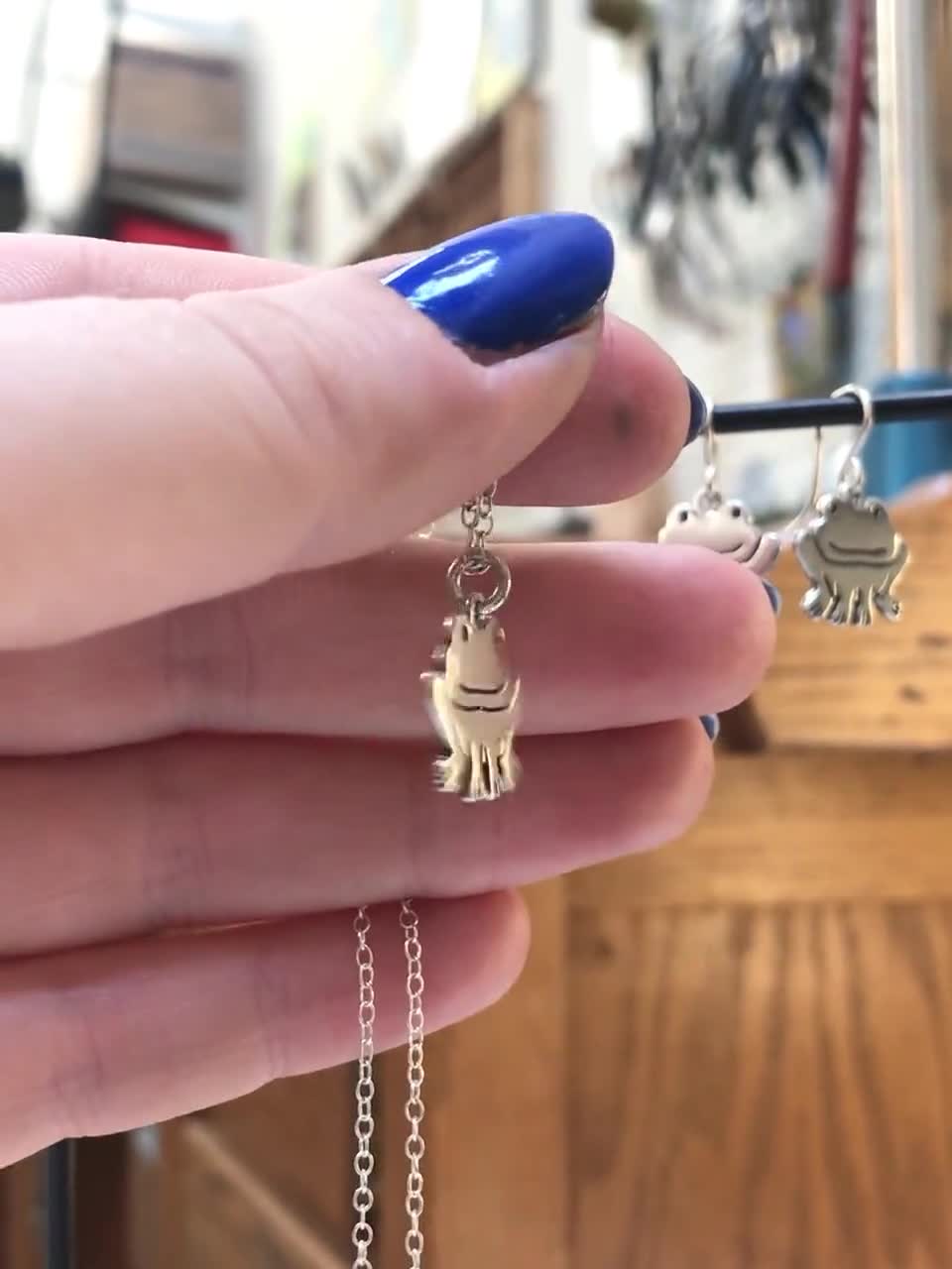 VENACOLY Collana con rana Collana con ciondolo rana in argento...Collana con rana, ciondolo con rana incantata, ciondolo con