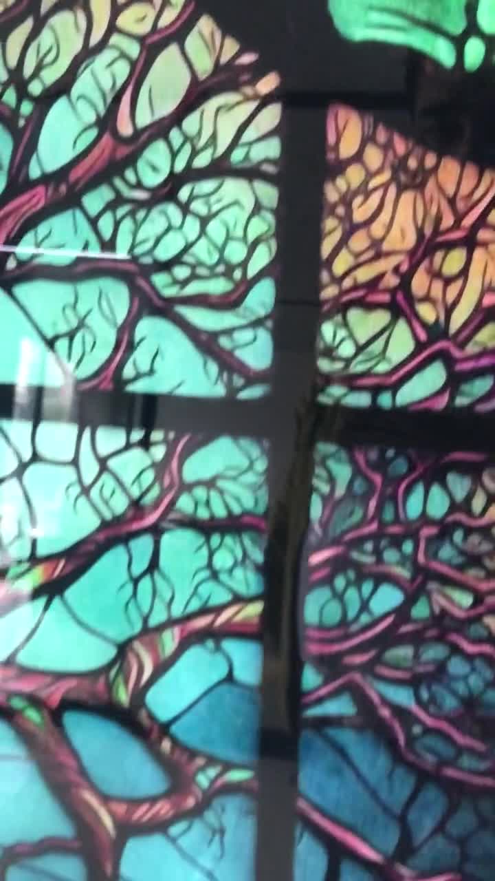 Stained Glass Painting Life of Tree-glass Printing Wall Art-large Wall  Art-wall Hangings-art Deco Panel-stepmom Gift-office&home Decor -   Canada