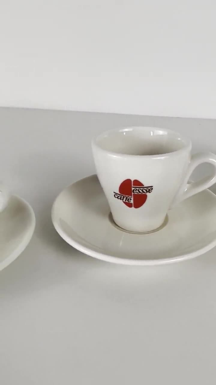 Set of 4 Vintage Caffe Galdiero Point Espresso Cups Made in Italy